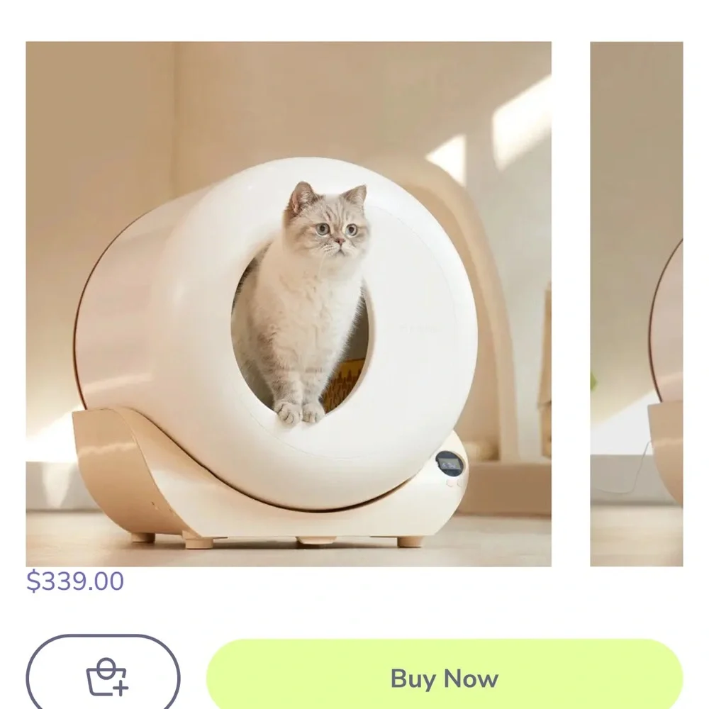Modern White Cat Litter Box